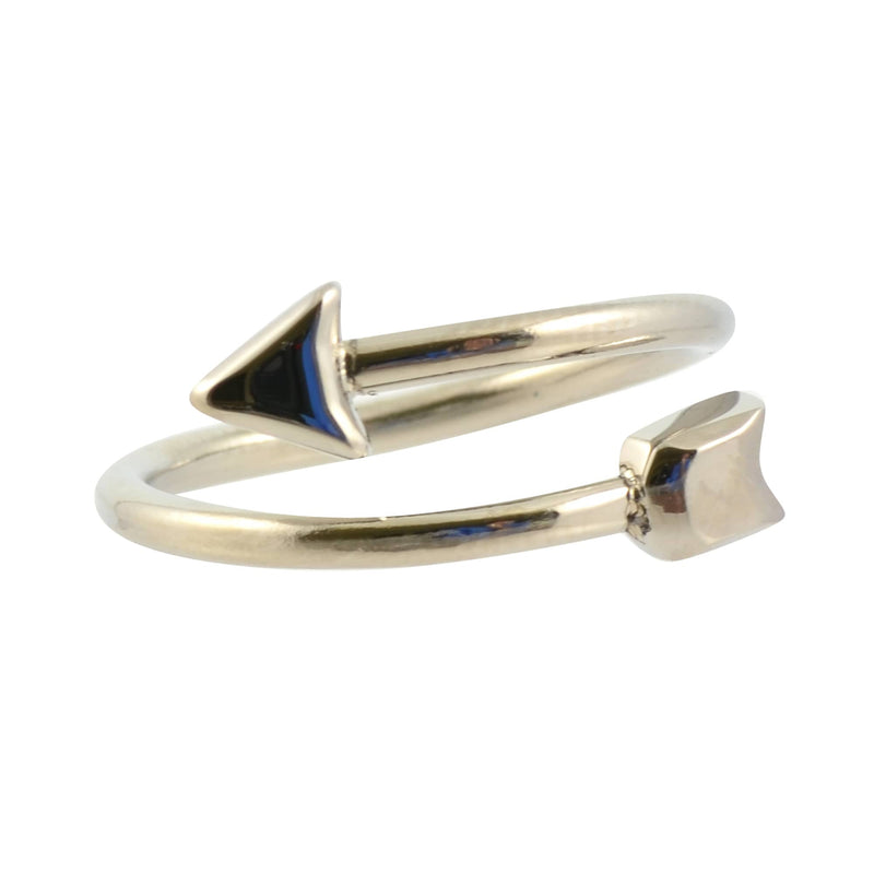 Zenzii Arrow Ring, Silvertone Size 6